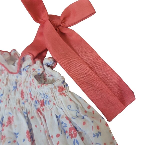 EdgeHill Collections Baby 3 Month Dress & Bloomers Diaper Cover White Blue Pink - Picture 7 of 13